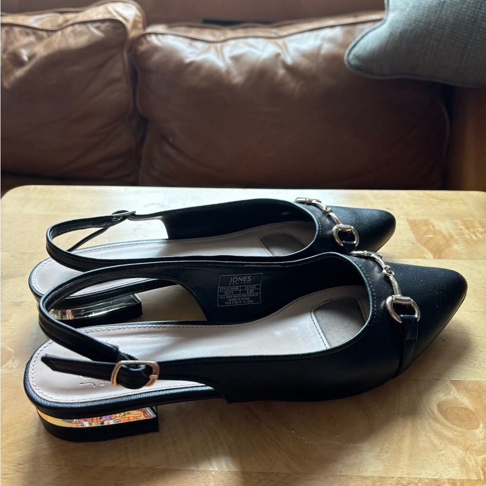 Jones New York Black Slingback Women's Shoes